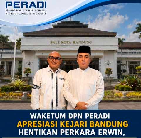 H. YOVIE MEGANANDA SANTOSA, S.H., M.SI., WAKETUM DPN PERADI: APRESIASI KEJARI BANDUNG HENTIKAN PERKARA ERWIN, TIDAK ADA UNSUR KORUPSI