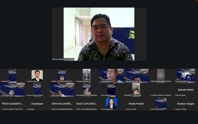 PERKUAT KOMPETENSI DASAR CALON ADVOKAT, DR. MUSA DARWIN PANE SAMPAIKAN MATERI PENELUSURAN DAN DOKUMENTASI HUKUM