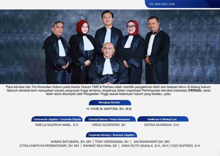 H. YOVIE MEGANANDA SANTOSA, S.H., M.SI: PIMPIN YMS & PARTNERS, SOLUSI HUKUM PROFESIONAL SELAMA 27 TAHUN